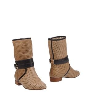 DIBRERA BY PAOLO ZANOLI LEATHER BOOTS SIZE 38 MADE IN ITALY  NEW WITHOUT TAG